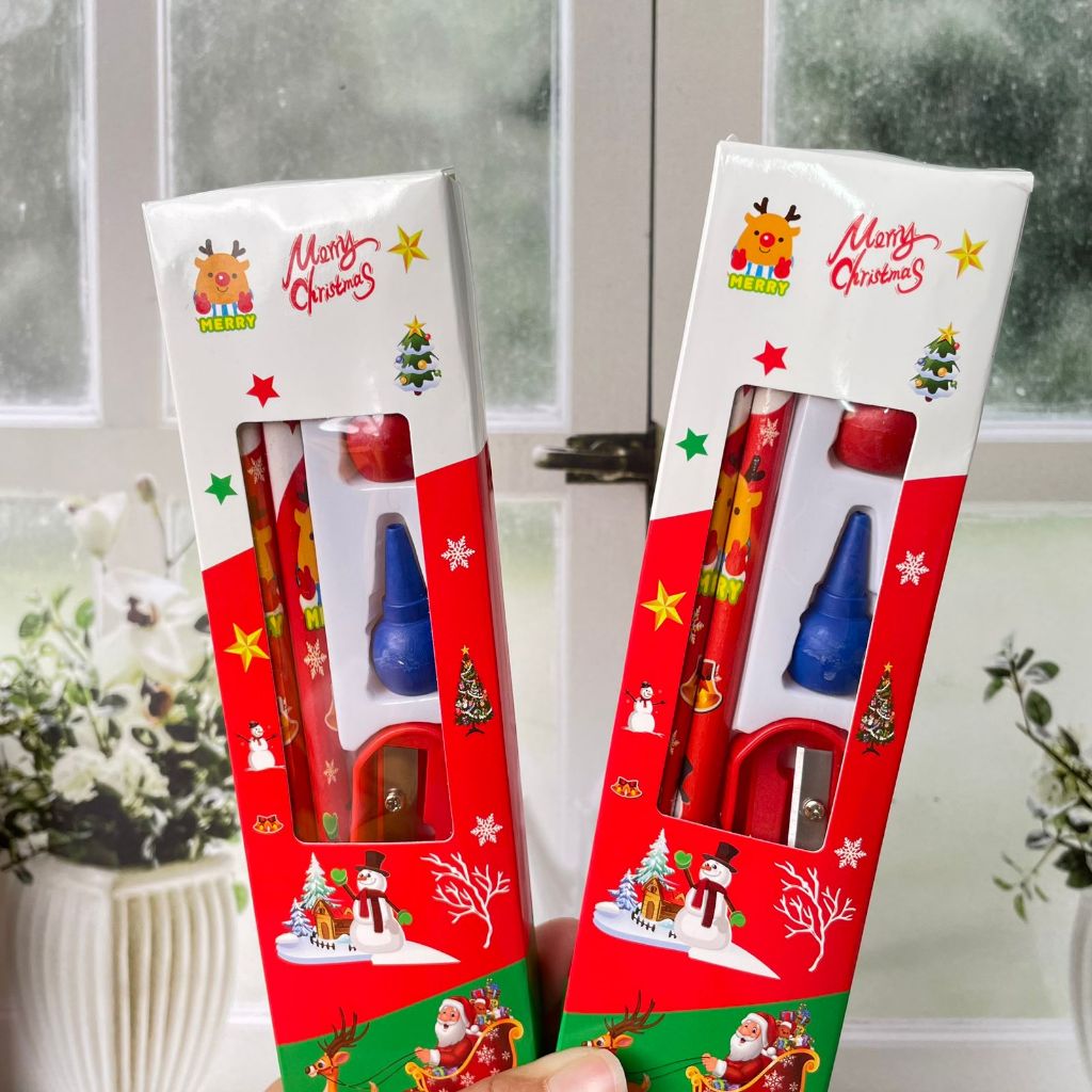 

Paket Alat Tulis NATAL 6 in 1 Bertali Cantik Cute LUCU Harga TERMURAH / Paket Stationary CHRISTMAST Box Bertali Warna Merah Isi 6 Item Komplit Best Quality bisa Grosir dan COD