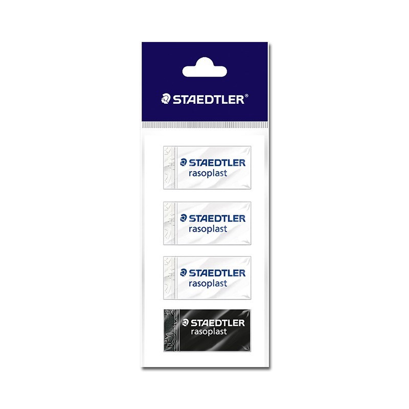 

Stationery Haul - Penghapus Pensil Staedtler Rasoplast Kecil Putih+Hitam Set-4