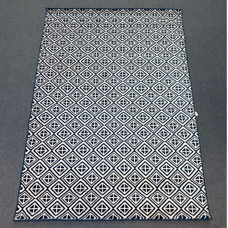 Karpet Turki Import Permadani 160x230 Minimalis Blue White Karpet Import Turki