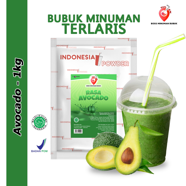 

SULTAN Bubuk Minuman Mix Rasa Avocado / Alpukat Instant Powder Drink 1 Kg Omura Powder