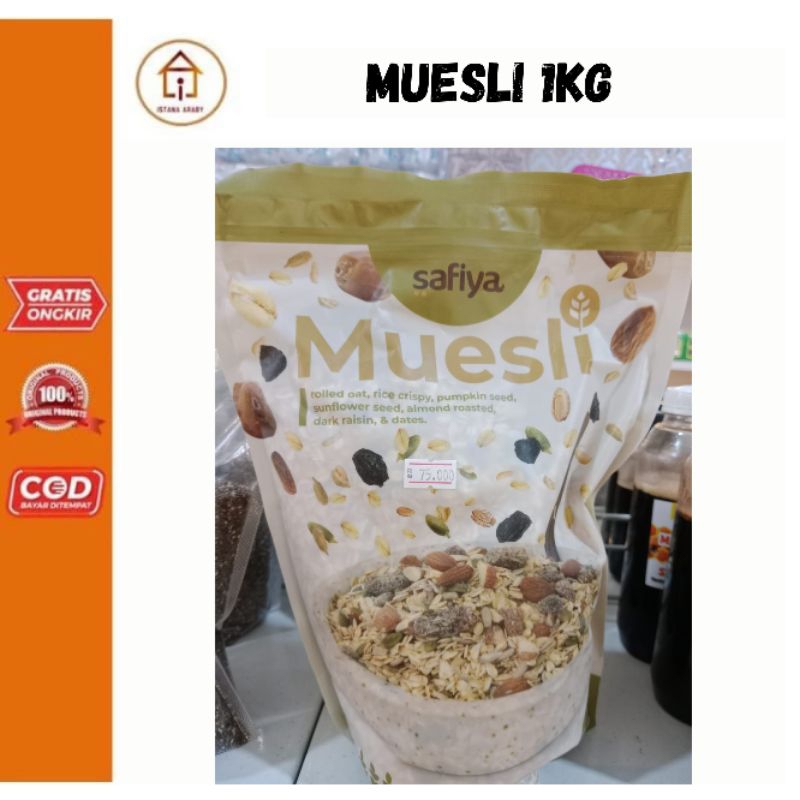 

MUESLI 1KG/OAT 1KG/MUESLI ORIGINAL SAFIYAH 1KG/SEREAL 1KG