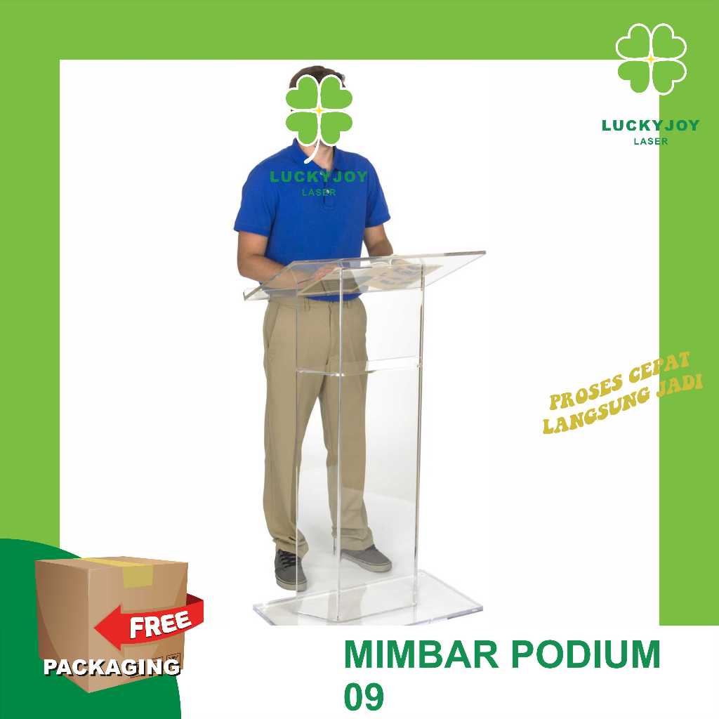MIMBAR PODIUM ACRYLIC JUMBO PREMIUM CUSTOM | MIMBAR MASJID  | NATAL DAN TAHUN BARU | PODIUM MEJA AKR