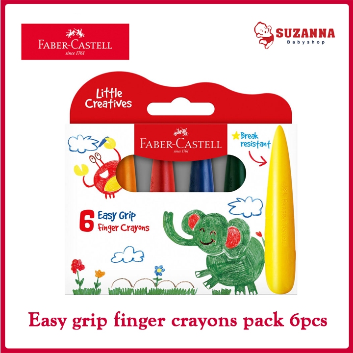 

Faber Castell Easy grip finger crayons pack 6pcs - Crayon