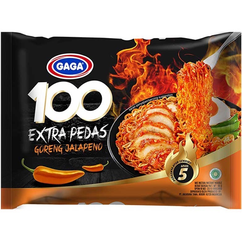 

Gaga Mie 100 Extra Pedas Goreng Jalapeno 85gr