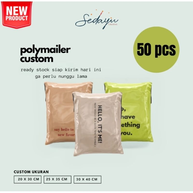 

(50 PCS) Plastik Polymailer Premium Onlineshop | Amplop Packing Online | Polymailer Bag Packing READY STOCK SIAP KIRIM