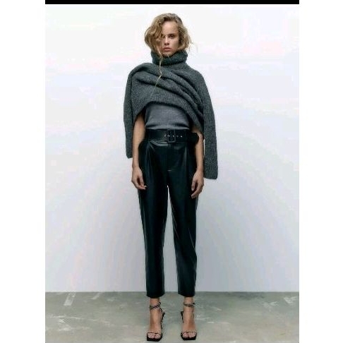 Zar* High Waist faux leather pants, xs, no belt