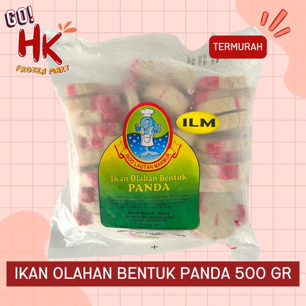 

ILM Panda Boneka 500gr | ikan olahan bentuk panda goreng HK Frozen Mart