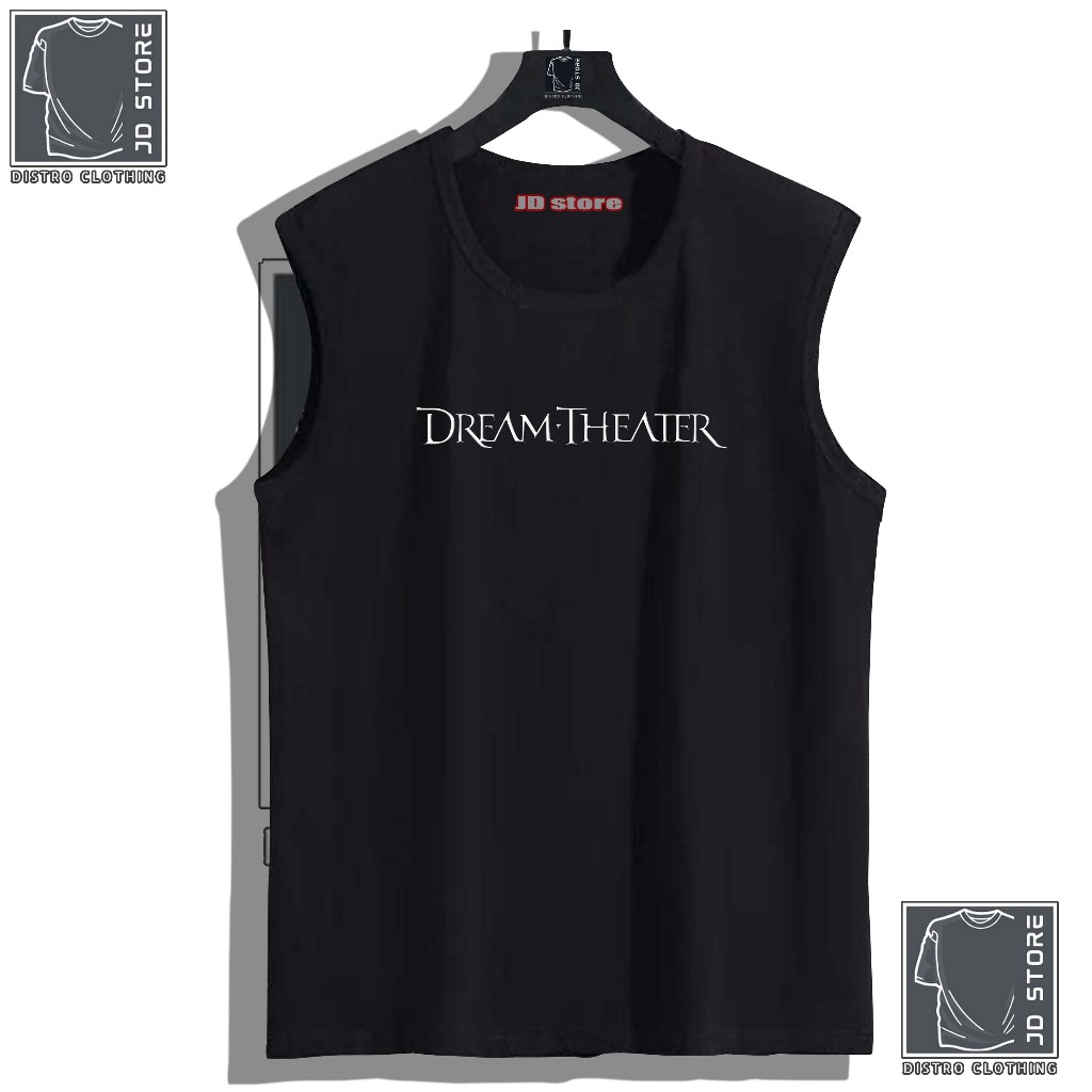 KAOS SINGLET PRIA DEWASA DREAM THEATER KAOS SINGLET DISTRO MURAH BAHAN KATUN 30mm