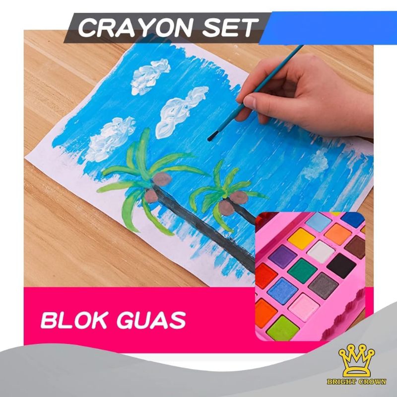

Crayon Pensil Warna / Brht Crown Pensil Warna Crayon Set Isi 150pcs/ Set Crayon Warna Untuk