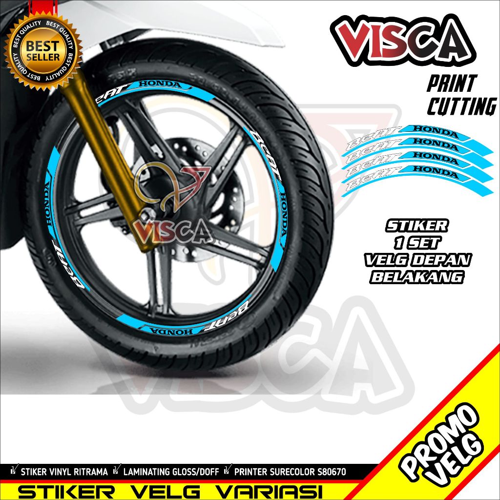 Stiker Velg List Velg Motor Stiker Velg Beat Variasi Beat new