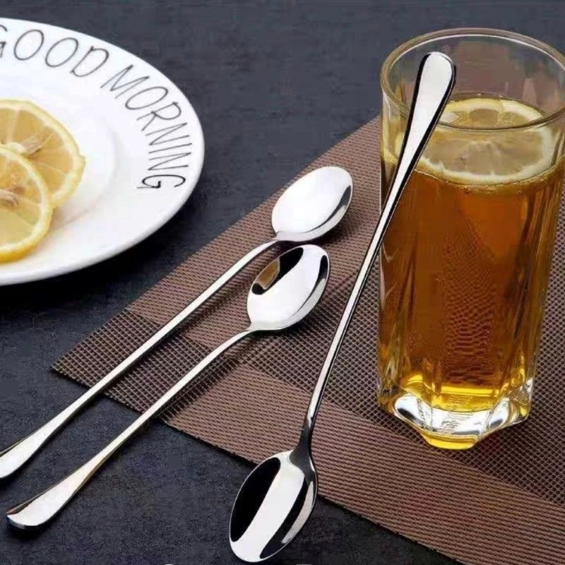 Sendok Teh Stainless / Sendok Teh Korea Gagang Panjang / Sendok Stainless Steel Tebal