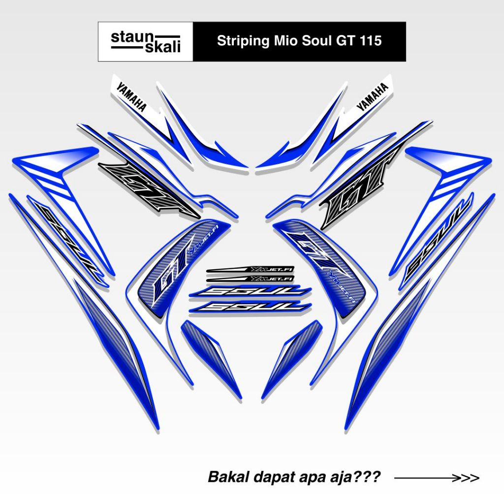 Striping Mio Soul GT 115 Variasi (10) Original Ori Api Hotwheels Medusa Body Set 2012 2013 2014 2015