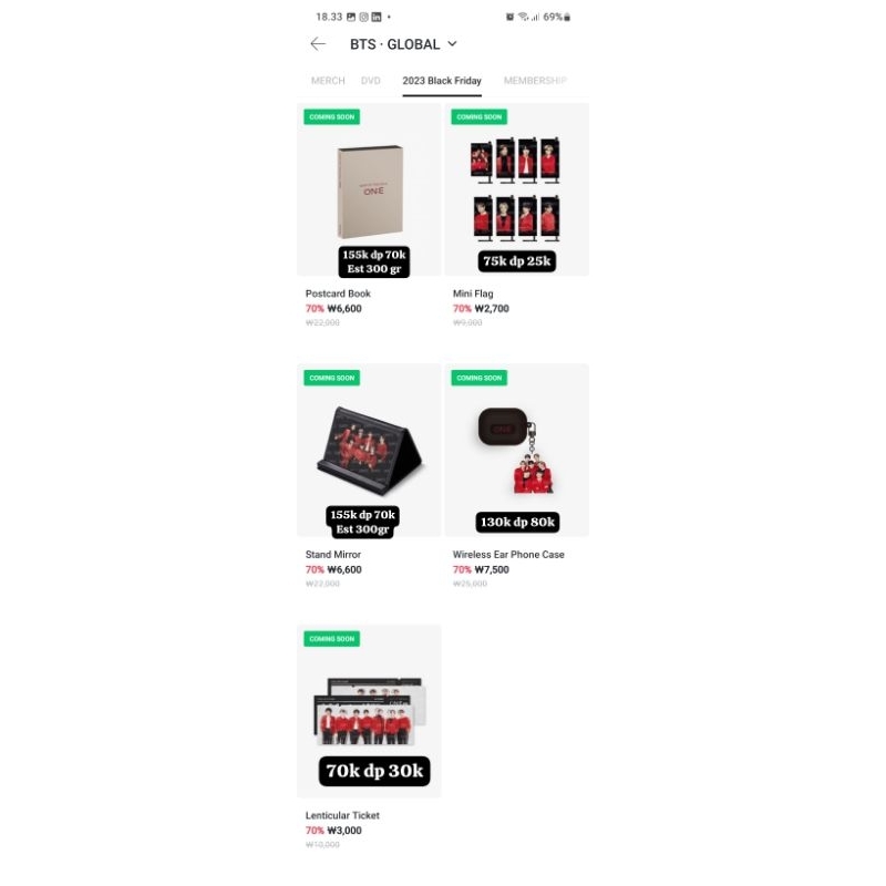 BLACK FRIDAY BTS WEVERSE SALE