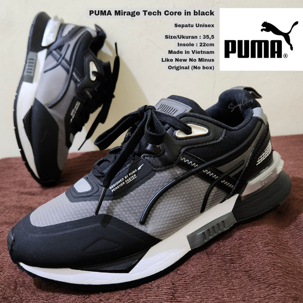 Sepatu second original puma mirage tech core branded