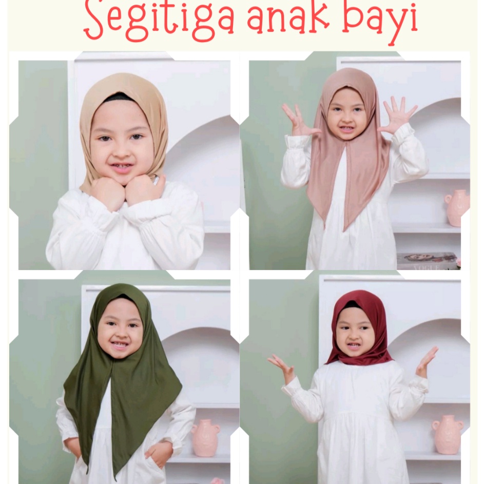 idJ4v9U HIJAB ANAK BAYI SEGITIGA INSTAN ( 3 BULAN - 2 TAHUN ) KERUDUNG ANAK TERBARU