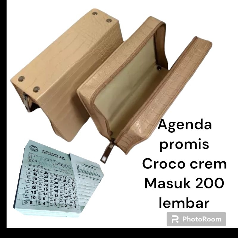 Agenda Promis Bahan Tas Agenda Promis Bahan Croco Crem Tahan Air