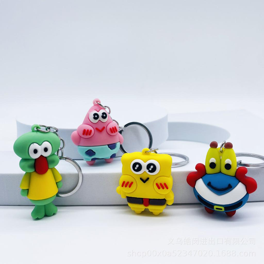 Gantungan Kunci/ Gantungan Karakter Spongebob/ KEYCHAIN RUBBER SPONGEBOB