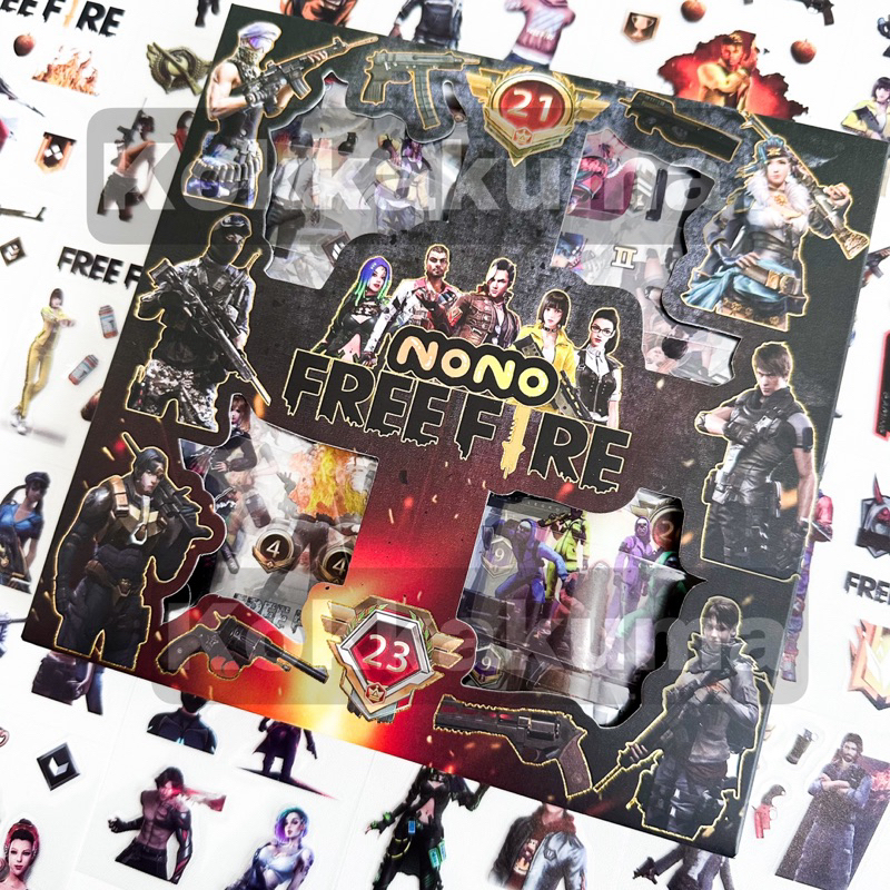 

( KKM ) NONO FREE FIRE Sticker Box 2D Dekorasi Anak Cewek Perempuan Journal Aesthetic / Jurnal Binder Stiker Box 1 Set isi 96-100 Lembar Waterproof Anti Air