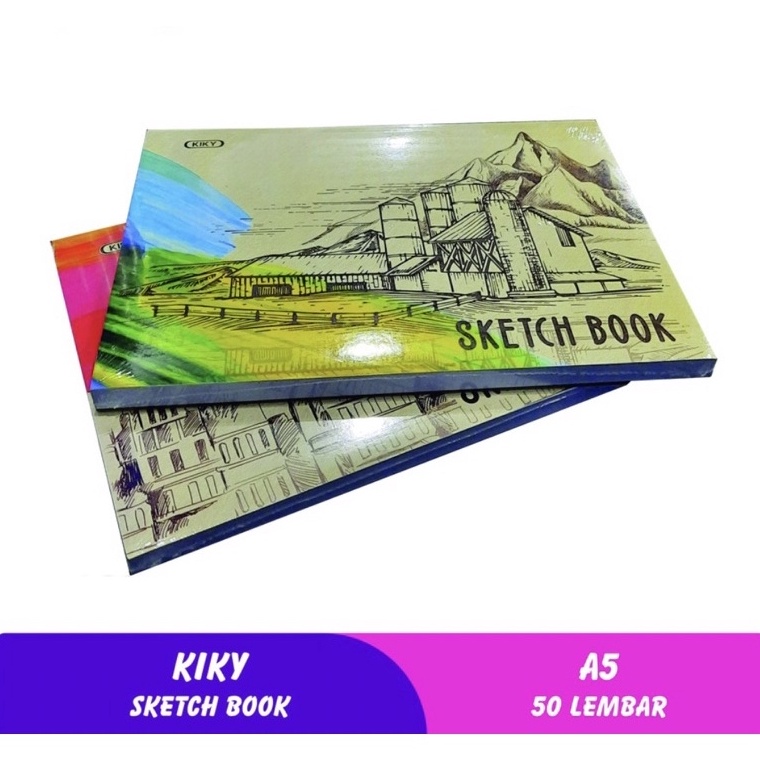 

Ready Stock (1pcs)KIKY Sketch Book / Buku Sketsa Ukuran A5 Isi 50 Lembar