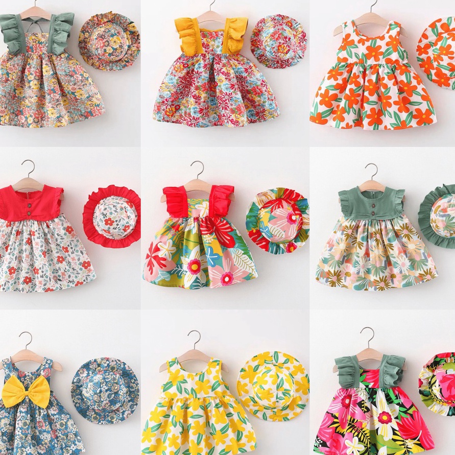 ✷BestSeller✷ INCESSBABY Dress Bayi Perempuan Gaun Bayi Perempuan Dress Anak Baju Anak Perempuan Nata