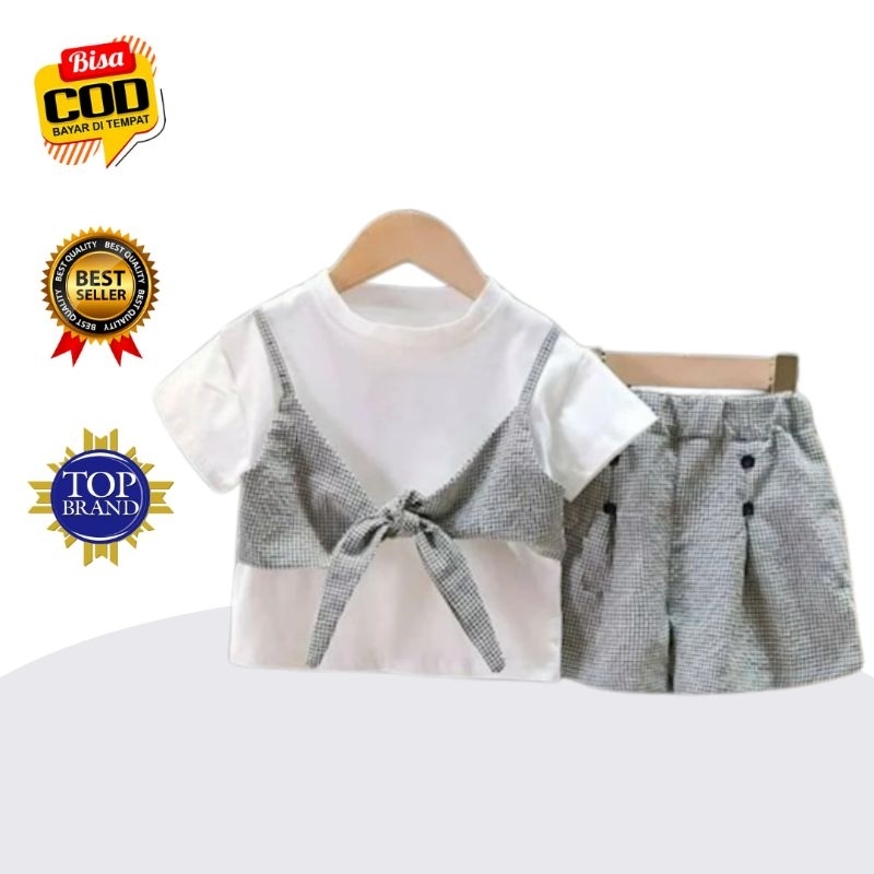 Aitentica Baju Setelan Anak Perempuan Untuk Usia 2 3 4 Tahun Baju Anak Cewek Ulang Tahun Kondangan L