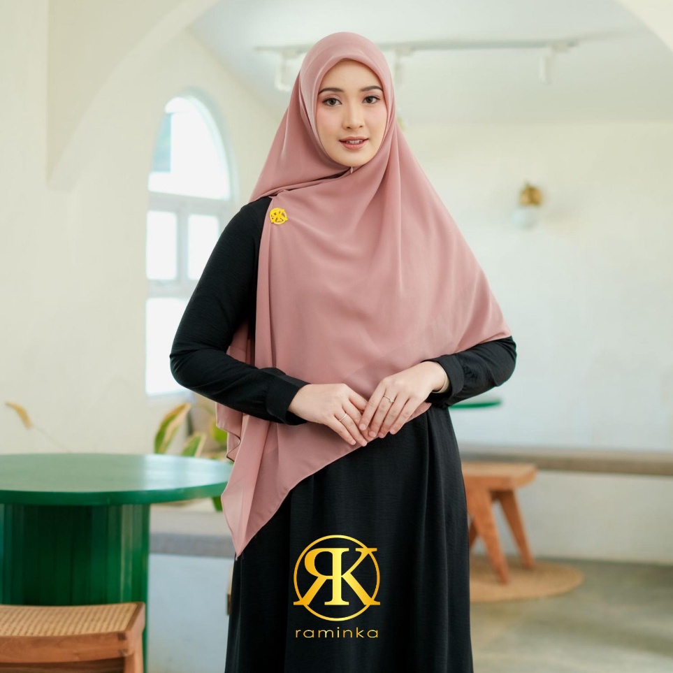 Readyk9K4w Raminka Hijab Syari Fatimah Hijab Khimar Kerudung Zipper Ziper Instan Jumbo Syari Premium
