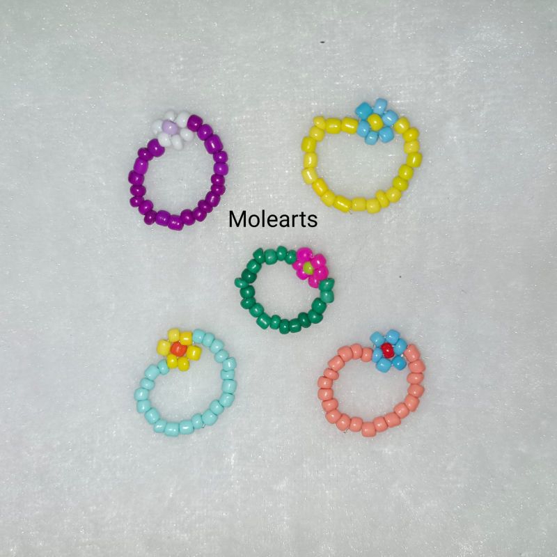 Cincin Manik Bunga Daisy / Cincin Manik Korea