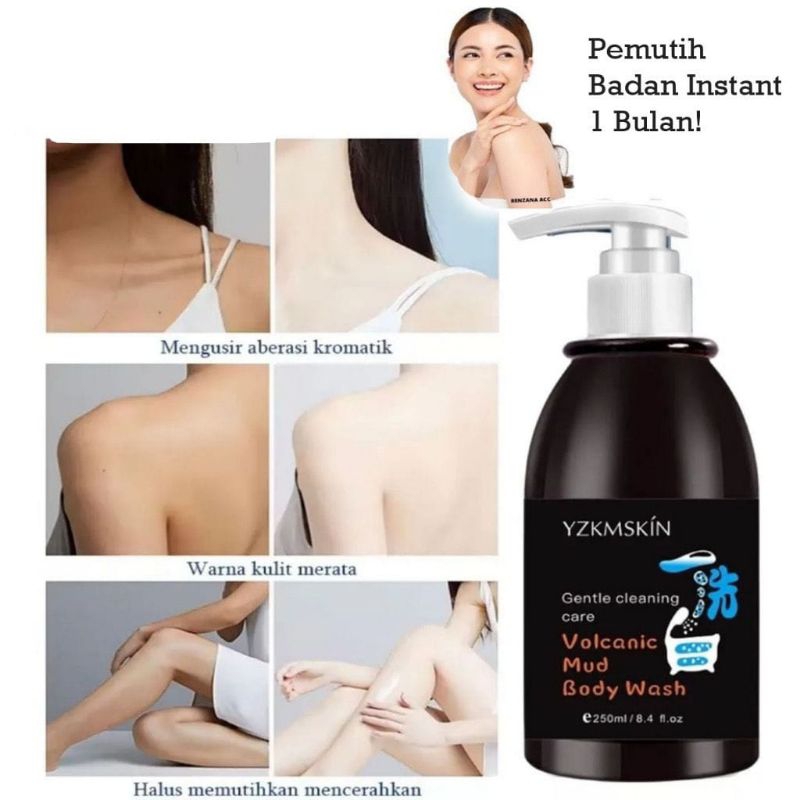 LIFUSHA Sabun Mandi Cair Lumpur Vulkanik/Volcanic Mud Body Wash Sabun Pemutih Kulit Seluruh Tubuh Vu