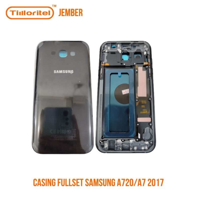 CASING FULLSET SAMSUNG A720/A7 2017 BLACK