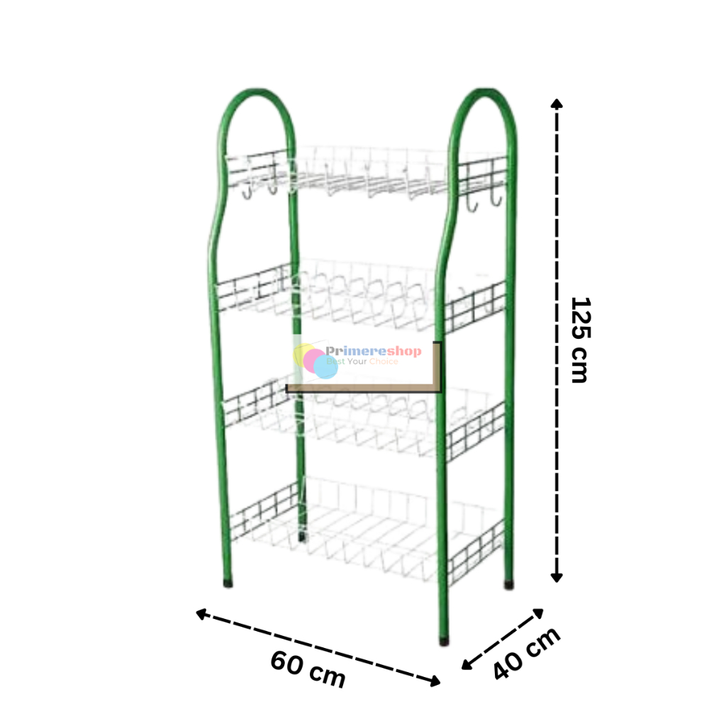 RK Rak Piring Wastafel Stainless 4 Susun Jumbo / Rak Cuci Piring Gelas Besar
