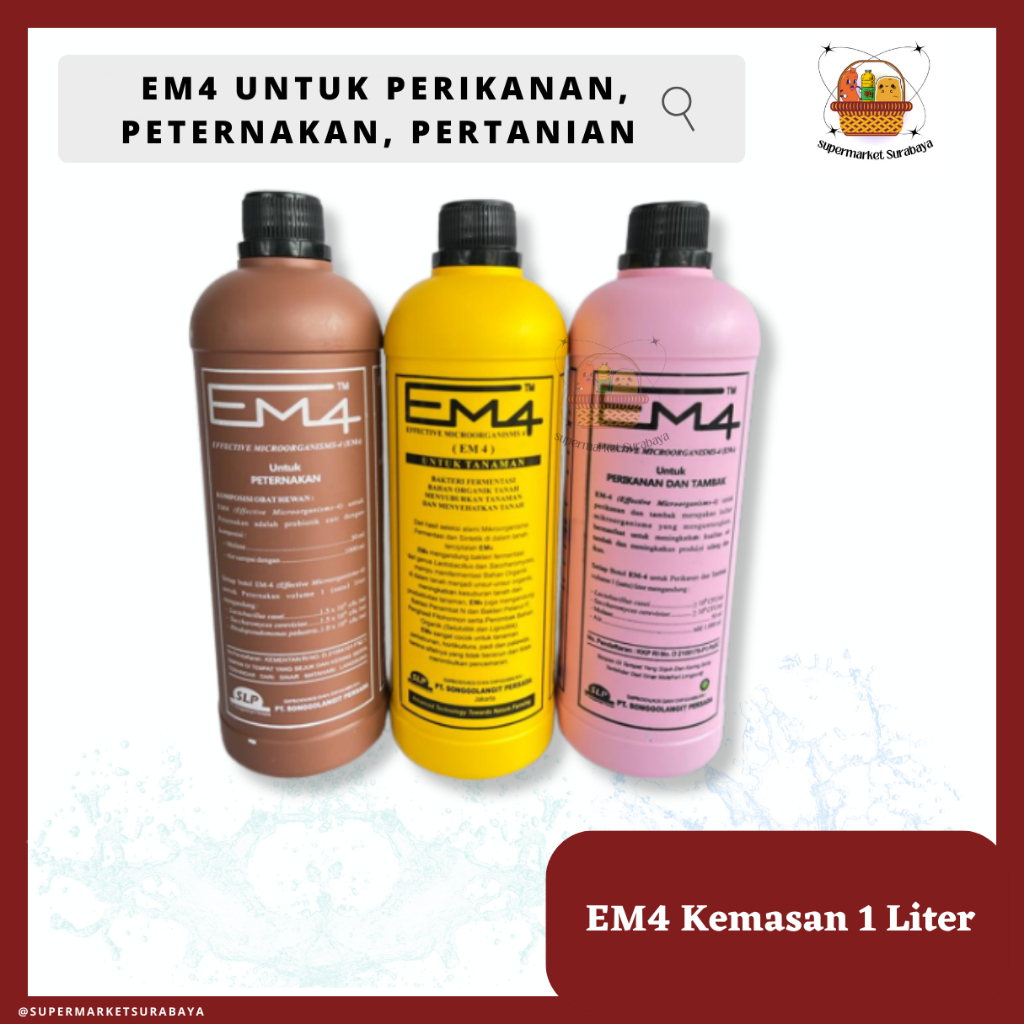 EM4 Perikanan dan Tambak 1 Liter Kultur Mikroorganisme / Molase Tetes Tebu 1 Liter Memperbaiki Mutu 