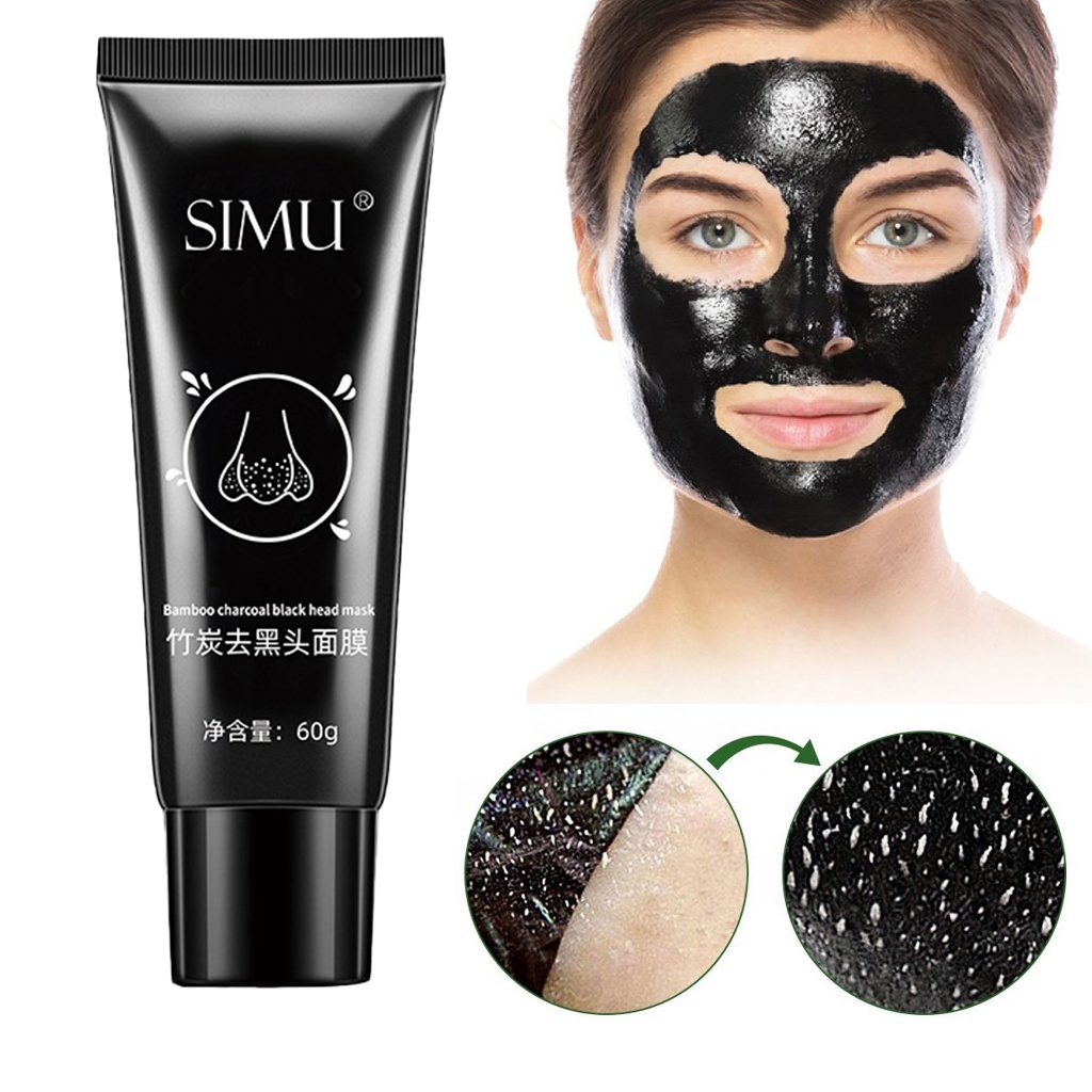Masker komedo hidung Komedo hidung Pembersih komedo hidung Masker azarine charcoal 60g Bamboo Charco