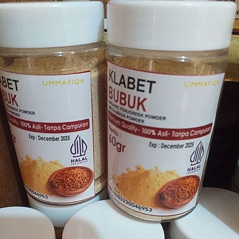 

klabet bubuk organik 60gr fenugreek powder methi seeds powder