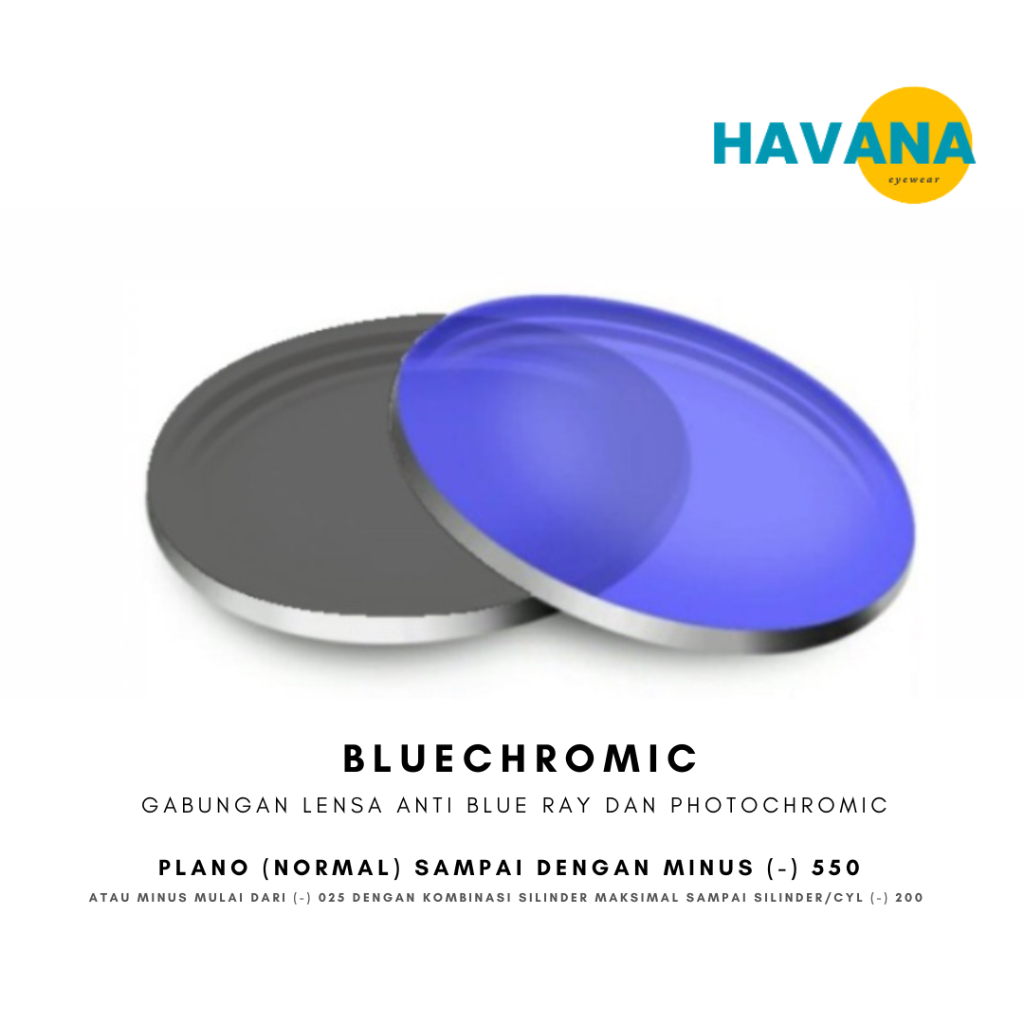 LENSA KACAMATA BLUECHROMIC MINUS SILINDER