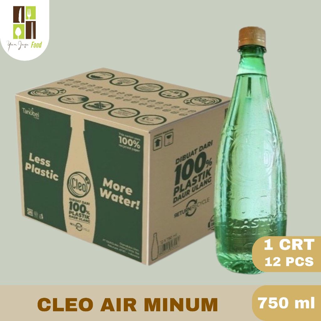 

Cleo Eco Go Green / Air Mineral / Air Minum Botol Hijau 750ml 1 Crt/12PCS