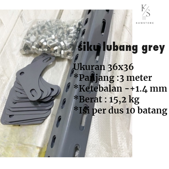 BESI SIKU/RAK SIKU/ SIKU LUBANG GREY "1,4 MM TERMURAH