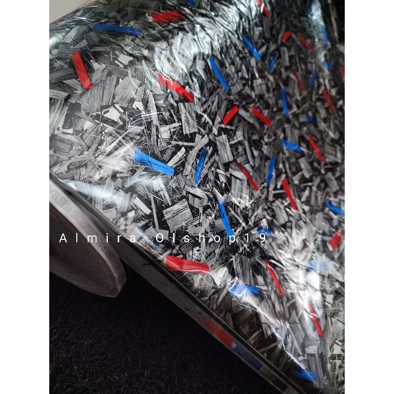 WTP Carbon Celup Forged BLUE RED Ukuran 100Cm X 50Cm
