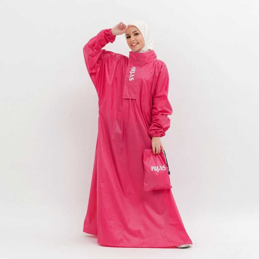 Jas Hujan Wanita Gamis Muslimah / Jas Hujan Hijab / mantel hujan wanita / jas hujan wanita lucu