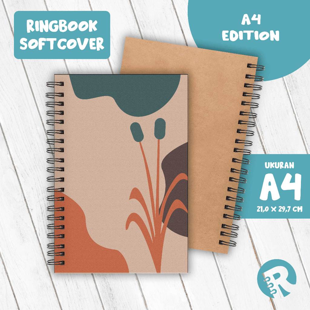 

Ringbook Softcover A4 Buku Catatan Garis/Polos Tema A4
