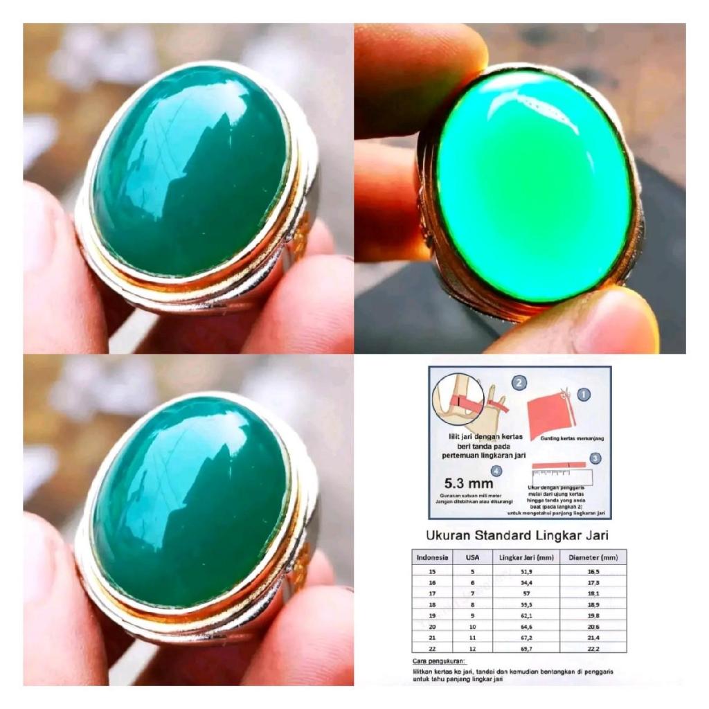 Cincin Akik Bacan Doko Cincau Super Clean Jumbo