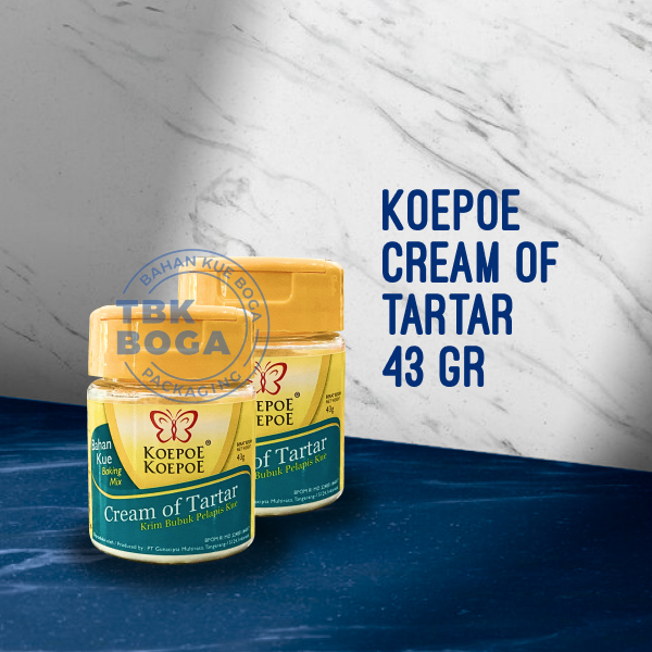 

Koepoe ( Cream of Tartar, CMC / 43 gr ) Krim Bubuk Pelapis Kue Pengental Baking