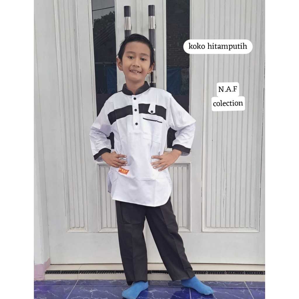 Baju Koko Anak laki laki Baju Anak setelan Koko Putih Anak Koko Anak Pakaian Anak laki laki Setelan 