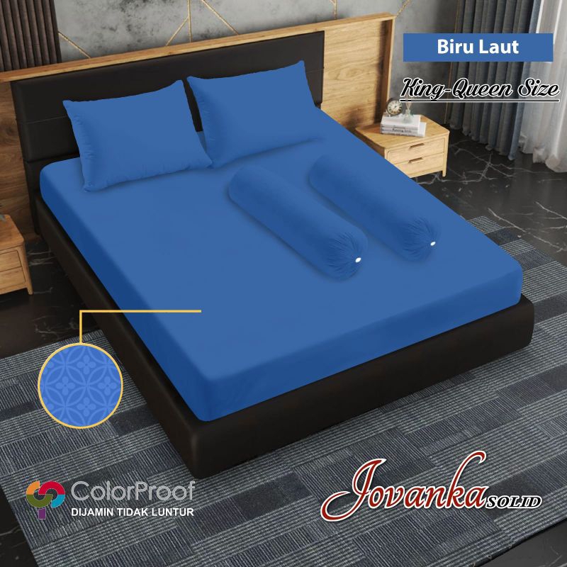 Jovanka - Sprei Jaguared Biru Laut By FATA Ukuran 180x200 / 160x200