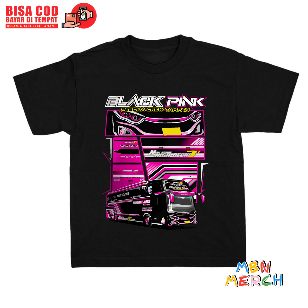 Baju kaos anak laki laki bus telolet