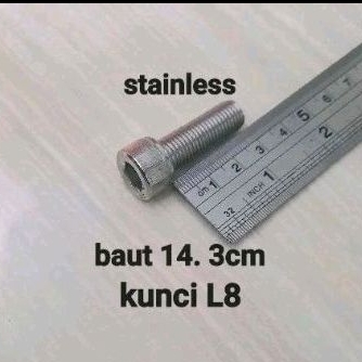 baut 14 L8 panjang 3cm stainless