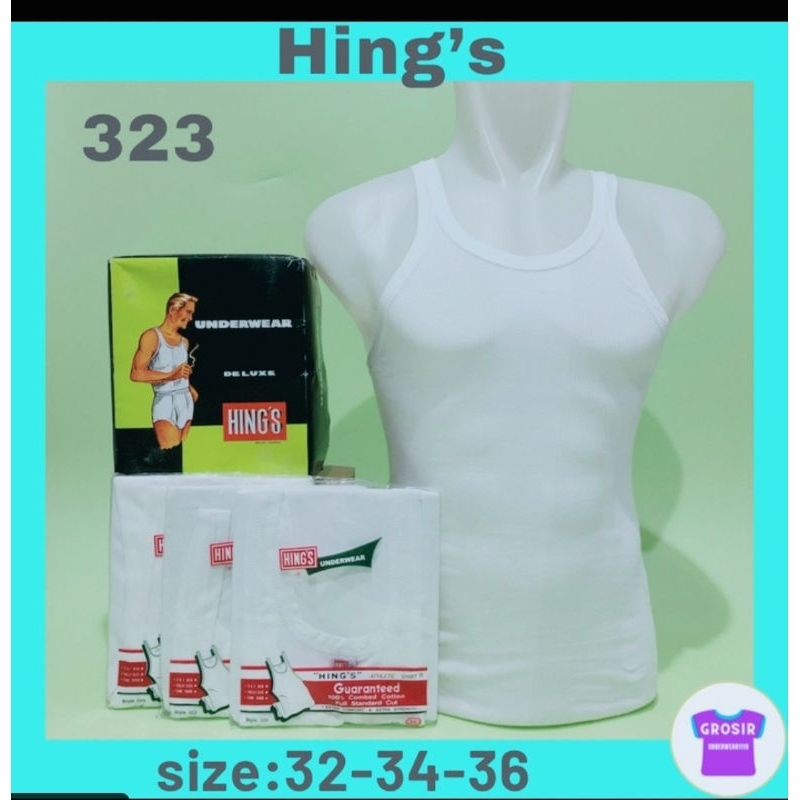 SINGLET HINGS HIJAU HONGKONG Asli Tersedia Dari Size 32-42