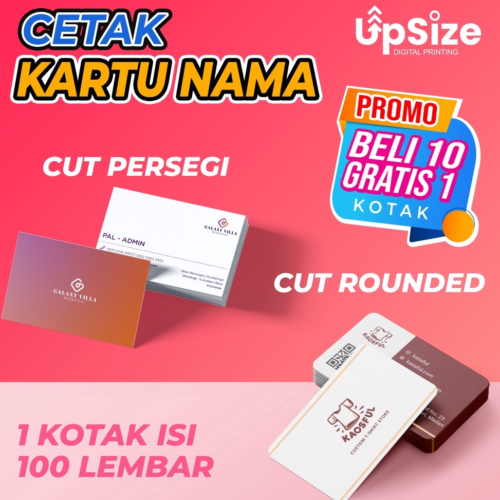 

[Star] CETAK KARTU NAMA 1 SISI / 2 SISI BAHAN ART CARTON 260 + KOTAK ( MURAH )
