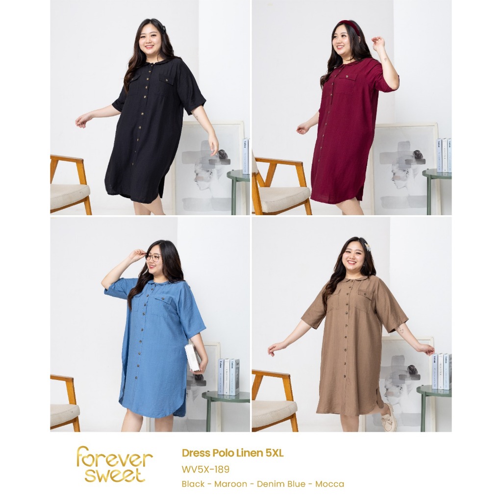 DRESS FOREVER SWEET MINI POLO LINEN 5XL