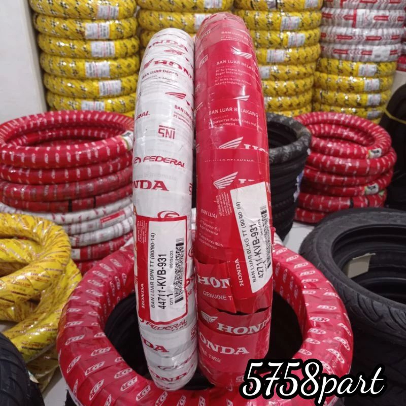 PAKET BAN LUAR HONDA 80/90-14 & 90/90-14 FEDERAL FT235 ORIGINAL BEAT VARIO SCOOPY