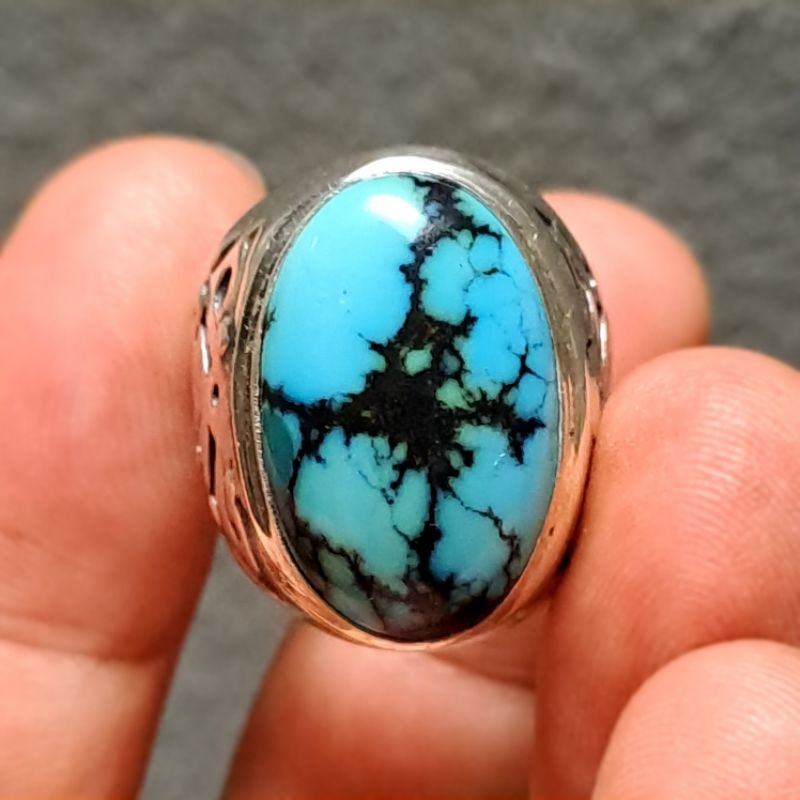 CINCIN PERAK PIRUS HUBEI BIRU TAPAK JALAK bukan mesir persia garut bacan giok palamea permata akik